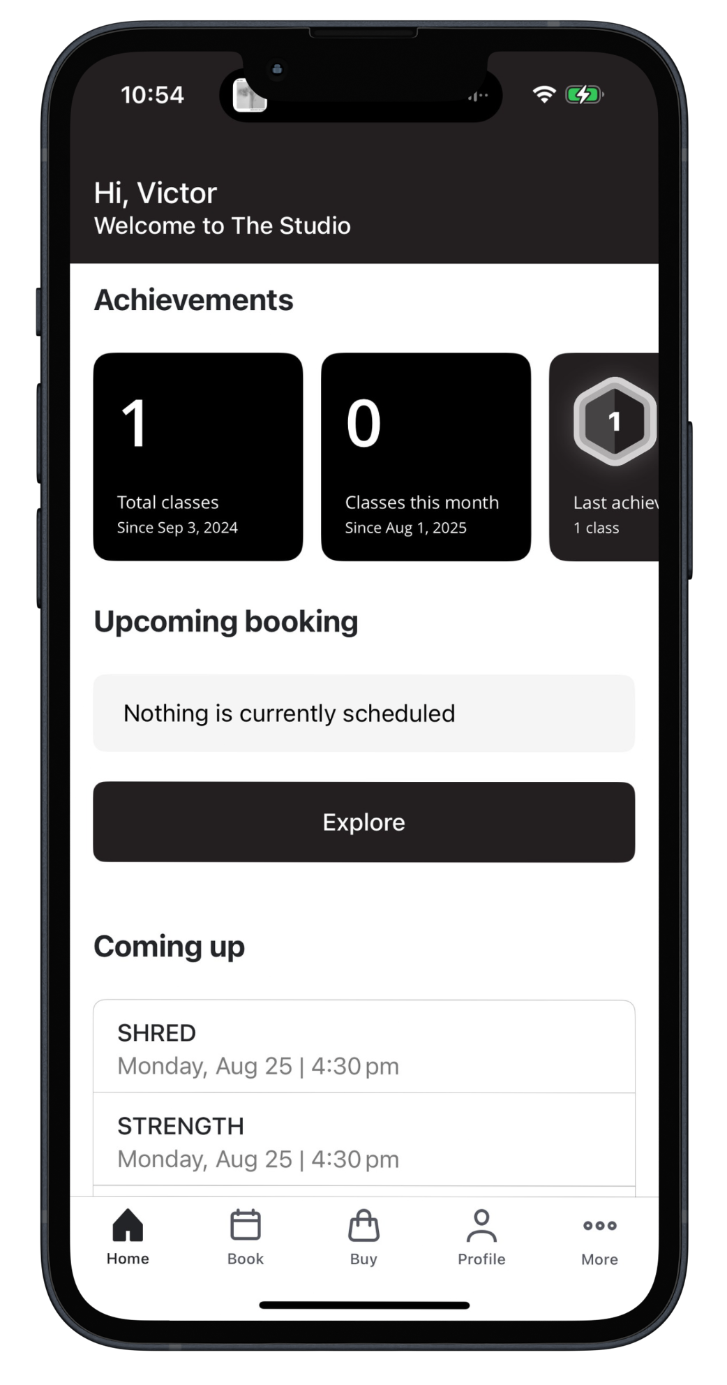 The STUDIO App on Phone